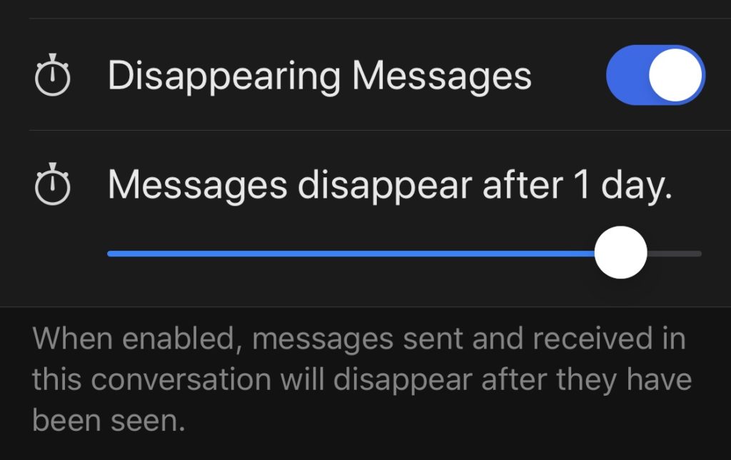 signal disappearing messages not working