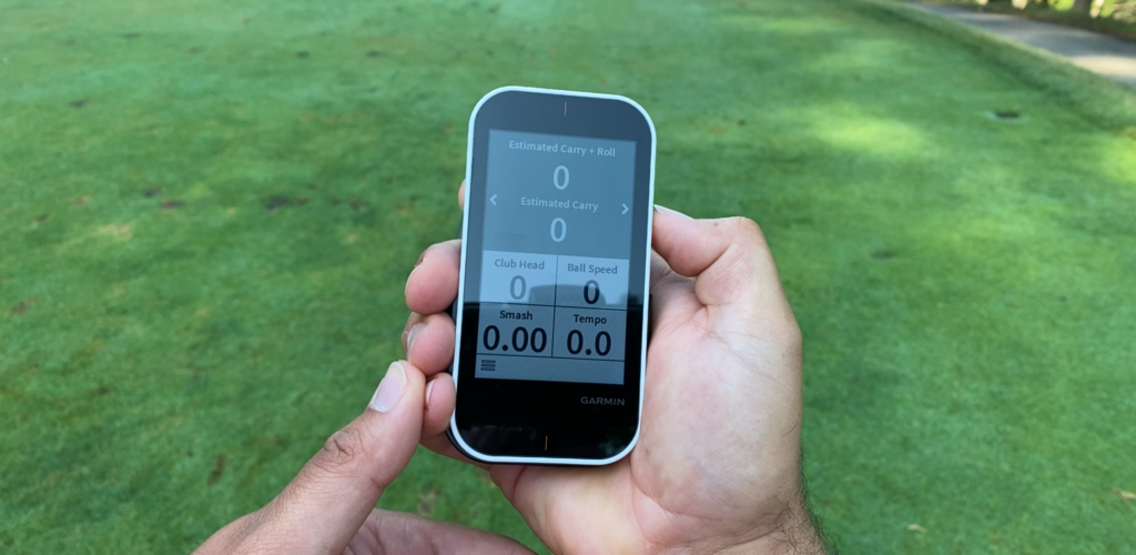 Garmin Launch Monitor Screen for practice