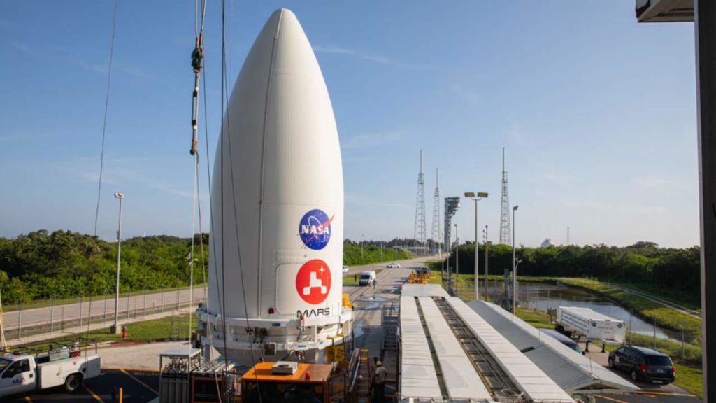 The head of Tianwen-1 as it gets set to launch to Mars