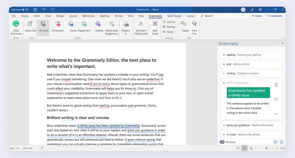 Grammarly for Microsoft Office